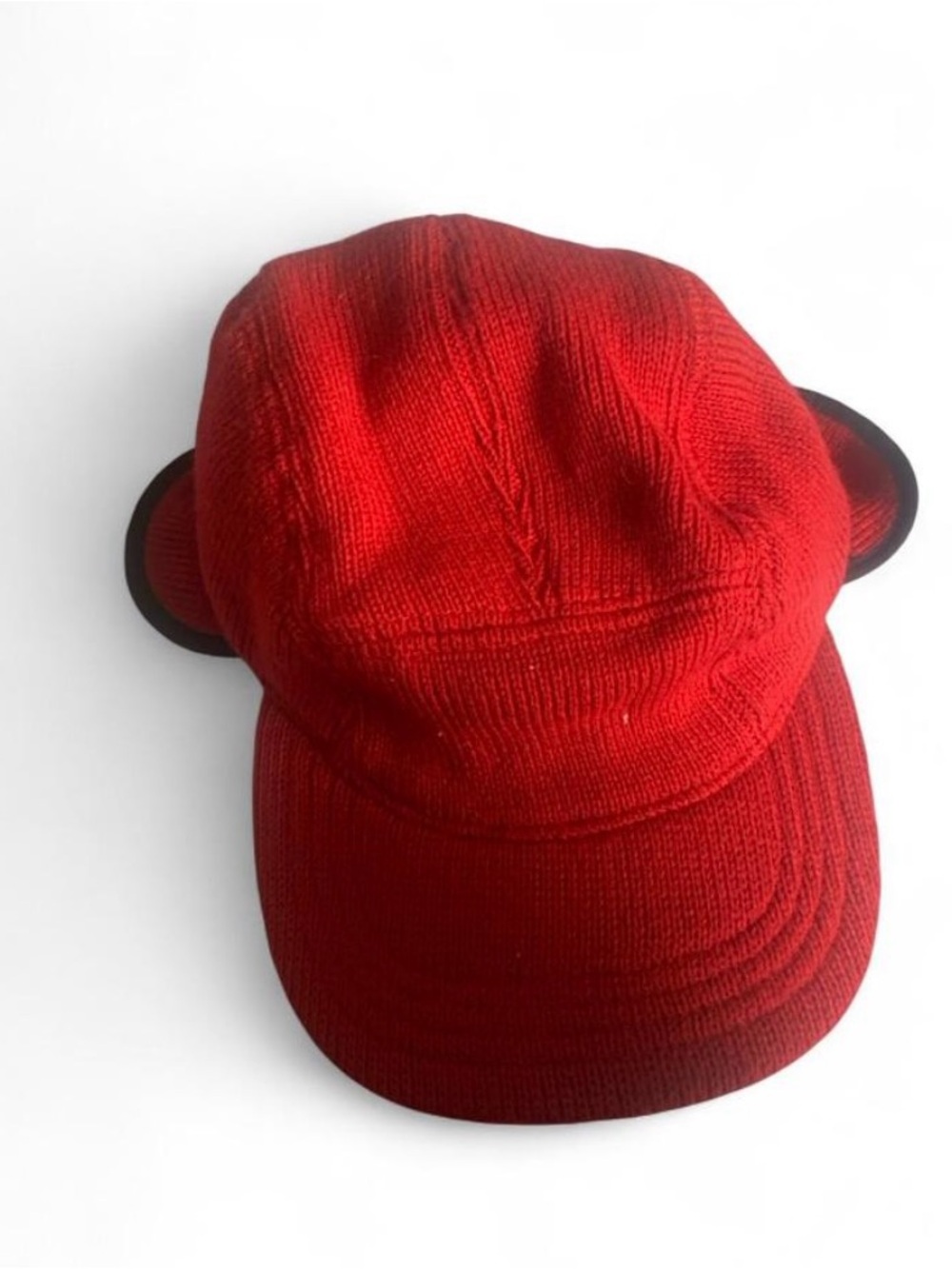 💕 Retro Y2K knit fall red hat warm cozy ear adult size unisex cap beanie